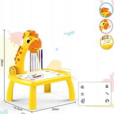 MG Drawing Giraffe projektor vetítő rajzoláshoz,, sárga