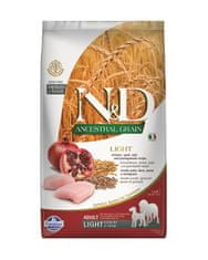 Farmina Granulátum kutyáknak N&D dog AG adult medium & maxi, light, csirke, tönkölybúza, zab és gránátalma 2,5 kg
