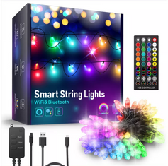 BOT  Smart LED kültéri / beltéri karácsonyi és party lánc 10 méter Tuya Smart RGB