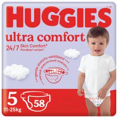 Huggies HUGGIES Ultra Comfort eldobható pelenkák Mega 5 (11-25 db) 58 db