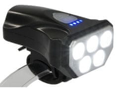 Verkgroup USB akkumulátor. 5 LED vízálló IPX-4 kerékpár lámpa