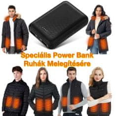 Dollcini Power Bank, Kifejezetten fűtött ruhákhoz power bank, külső akkumulátor, 2 x USB, 1 x Type C, 10.000 mAh