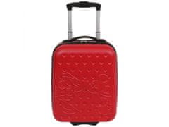 sarcia.eu Mickey i Minnie Disney Piros, kis utazóbőrönd, műanyag bőrönd 37x30x17cm 