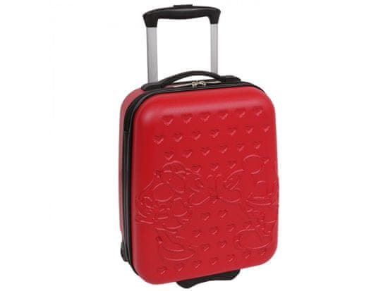 sarcia.eu Mickey i Minnie Disney Piros, kis utazóbőrönd, műanyag bőrönd 37x30x17cm
