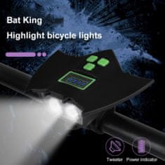 BigBuy BatKing - Menő Batman formájú bicikli lámpa és csengő 2 extra erős T6 LED-del (BBV) (BBD)