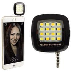BigBuy Külső vaku és zseblámpa okostelefonhoz - mini vaku éjszakai selfie készítéséhez (BBV)