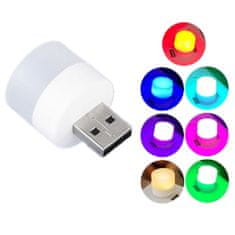 BigBuy Mini USB LED lámpa - váltakozó színű, hangulatos éjszakai fény- 3W (BBKM)