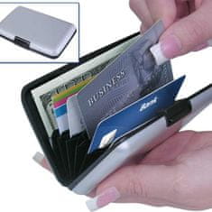 BigBuy 6 rekeszes biztonsági kártyatartó és pénztárca alumíniumból, lopás elleni védelemmel (BBR)