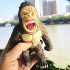 BigBuy Dühös majom alakú stresszlabda - nyomkodható, feszültség levezető játék gumiból (BBJ)