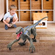 BigBuy Velociraptor távirányítós játék dínó élethű hanghatásokkal - 31 cm (BBJ)