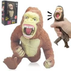 BigBuy Dühös majom alakú stresszlabda - nyomkodható, feszültség levezető játék gumiból (BBJ)