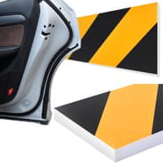 BigBuy Multifunkciós, öntapadó autó ajtónyitás védő, ütközés védő csík garázsfalra - fekete-sárga (BB-3819)