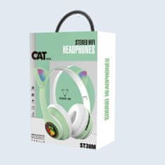 BigBuy Cicafüles vezeték nélküli fejhallgató - zöld (THM) (BBJH) (BBV) (BBD)
