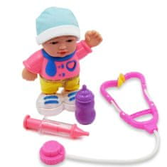 BigBuy Berni az interaktív baba élethű hanghatásokkal, orvosi eszközökkel és cumival - baba gyógyító szett (BBJ)