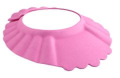 BigBuy Vízálló és állítható zuhanysapka kisgyermekeknek hajmosáshoz, 13-15 cm, rózsaszín szín (BB-1835)