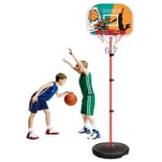 BigBuy 80-200 cm-ig állítható magasságú, állványos gyermek kosárlabda palánk hálóval kül- és beltérre (BBJ)