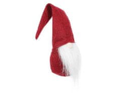 BigBuy Skandináv manó textilből - karácsonyi dekoráció piros sapkával és fehér szakállal – 30 x 8 cm (BB-11422)