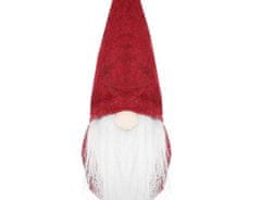 BigBuy Skandináv manó textilből - karácsonyi dekoráció piros sapkával és fehér szakállal – 30 x 8 cm (BB-11422)