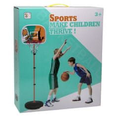 BigBuy 80-200 cm-ig állítható magasságú, állványos gyermek kosárlabda palánk hálóval kül- és beltérre (BBJ)
