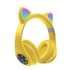 BigBuy Cicafüles vezeték nélküli fejhallgató -sárga (THM) (BBJH) (BBV) (BBD)