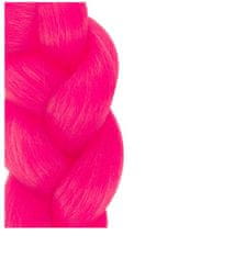 BigBuy Hőálló, formázható szintetikus hajfonat, farsangra, partikra, leánybúcsúra - 60 cm, rózsaszín (BB-10347)