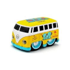 BigBuy Transporter T1 játék kisbusz elefántos mintával – lendkerekes sárga busz fémből – 8 x 5 x 5 cm (BBLPJ)