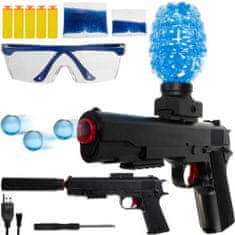 BigBuy Elektromos automata pisztoly gyerekeknek - gélgolyókkal, nyilakkal, hangtompítóval és szemüveggel (BB-20449)