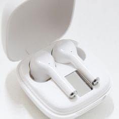 BigBuy Mir 6 Tws Bluetooth fülhallgató matt fehér töltőtokkal és digitális kijelzővel (BBV)