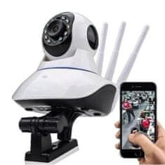 BigBuy WiFi kamera beépített hang- és mozgásérzékelővel, 3 antennával - 360°-ban mozgatható (BBV)