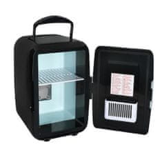 BigBuy Mini hordozható hűtőszekrény - hűtési és fűtési funkcióval, 4L-es kapacitás - fekete (BB-5794)