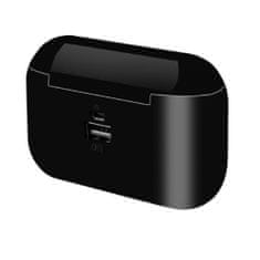 BigBuy Vezeték nélküli Bluetooth fülhallgató LED kijelzővel, beépített powerbankkal-, és microUSB töltőkábellel - fekete (BB-16154)