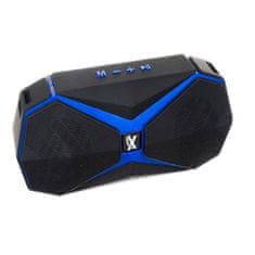 BigBuy Hordozható, multifunkcionális - vezeték nélküli bluetooth hangszóró - 5 x 22 x 8 cm, fekete/kék (BB-12275)
