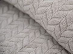 BigBuy Dombornyomott, kellemes tapintású puha ágytakaró - szürke pléd 150x200cm (BBCD)