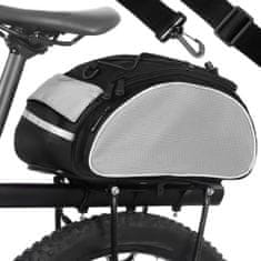 BigBuy 2 az 1-ben vízálló, csomagtartóra rögzíthető kerékpár táska, levehető vállpántokkal - 13 L (BB-14096)