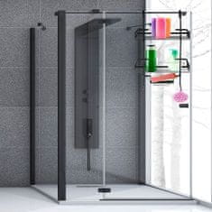 BigBuy Helytakarékos, felakasztható praktikus zuhanypolc - 3 szintes, fekete (BB-16723)