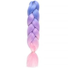 BigBuy Hőálló, formázható szintetikus hajfonat, farsangra, partikra, leánybúcsúra - 60 cm, kék-rózsaszín ombre (BB-10341)