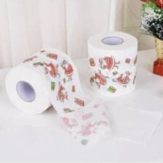 BigBuy Mikulás mintás toalettpapír - 2 rétegű karácsonyi WC papír - 4 tekercs (BB-20353)