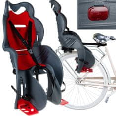 BigBuy Gyerekülés kerékpárra 3 pontos biztonsági övvel, állítható lábtartóval, fényvisszaverővel - max 22 kg-ig (BB-20128) (KF)