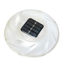 BigBuy Bestway vízálló, napelemes lebegő medencelámpa, 7 világítási móddal - 18 x 18 x 7 cm (BB-5289)