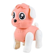 BigBuy Aranyos sétáló robot kutya újratölthető akkumulátorral babáknak és gyerekeknek - világít, vidám dallamokat játszik és ritmusra mozgatja a fülét - rózsaszín (BBJ)