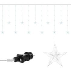 BigBuy 108 LED-es fényfüggöny csillagokkal kül-, és beltérre - 2,5 x 0,90 m , hideg fehér (BB-11322)