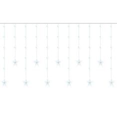BigBuy 108 LED-es fényfüggöny csillagokkal kül-, és beltérre - 2,5 x 0,90 m , hideg fehér (BB-11322)