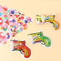 BigBuy Automatikusan felfújódó, konfetti kilövő pisztoly - party játékpisztoly csillogó konfettivel - 10 db-os csomag (BBJ)
