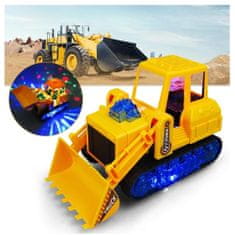 BigBuy Party markoló - lánctalpas, zenélő játék munkagép fényjátékkal és diszkógömbbel gyerekeknek - Engineering truck (BBJ)