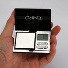 BigBuy Mini méretű, megbízható ékszermérleg 0,1 g pontossággal - LCD kijelzős, tara funkciós zsebmérleg - 200 grammig mér (BBV) (BBL)