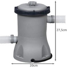 BigBuy Bestway medenceszűrő szivattyú, papírszűrős vízforgató készlet - 29W, 2006 liter/óra (BB-3614)
