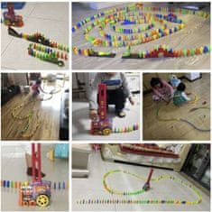 BigBuy 63 részes színes dominó vonat játék szett gyerekeknek (BB-22450)