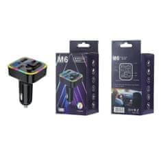 BigBuy M6 multifunkciós autós mp3 transzmitter két USB bemenettel és LED világítással (BBD)