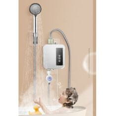 BigBuy Átfolyós termosztatikus vízmelegítő 1,5 méter hosszú gégecsővel és zuhanyfejjel - 3500 W (BBJH) (BBV)