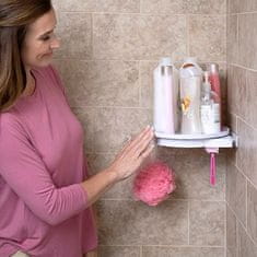 BigBuy 360°-ban forgatható szerelésmentes sarokpolc - zuhanyzóba, fürdőszobába, konyhába (BBM)